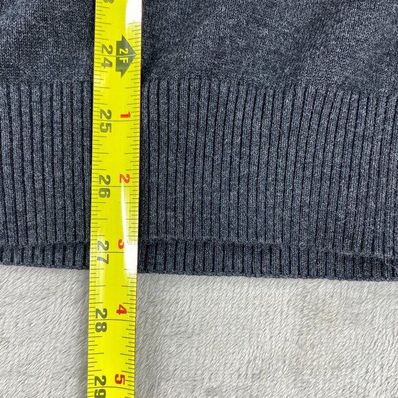 Oscar De La Rerta Vest Sweater Mens XL Gray 100% Cotton Ribbed Knit Full Zip - Picture 3 of 10